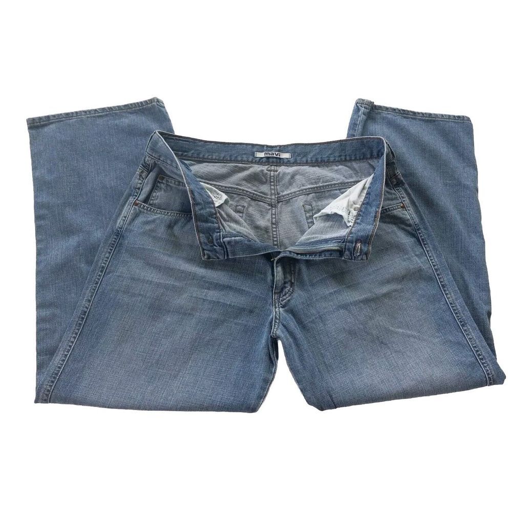 Mavi‎ Jeans Women 36x30 Baggy Straight Style Leg Denim Stretch Jeans Turkey Made